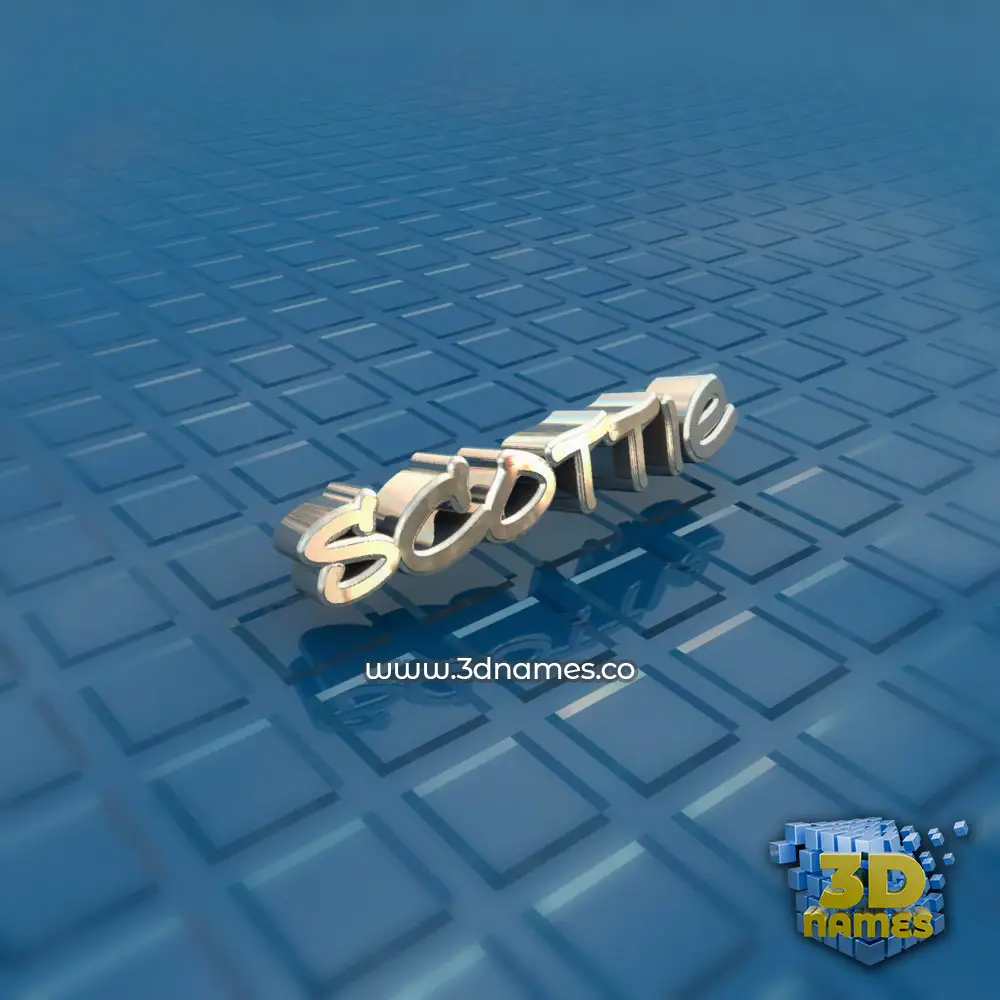 scottie in Blue Bling style - 3D name wallpaper