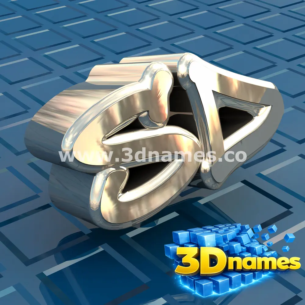 sd in Blue Bling style - 3D name wallpaper