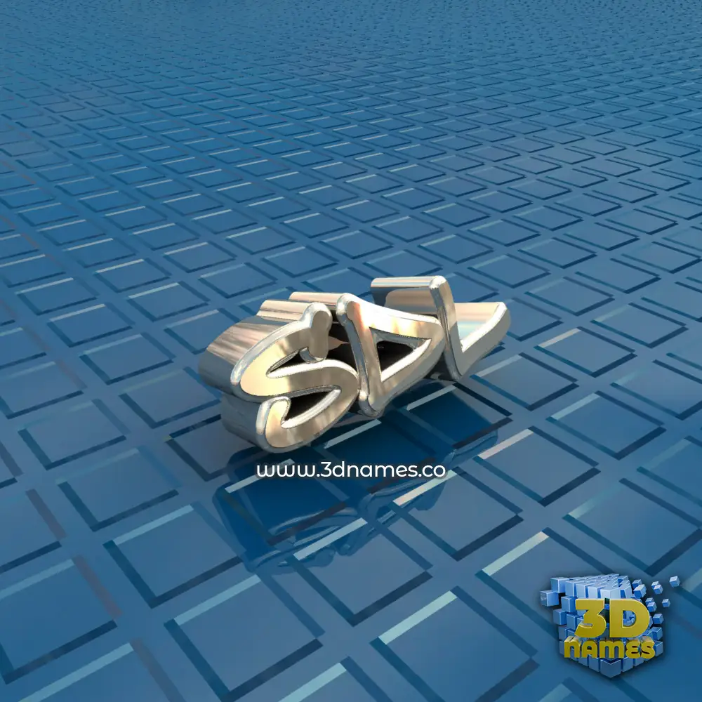 sdl in Blue Bling style - 3D name wallpaper