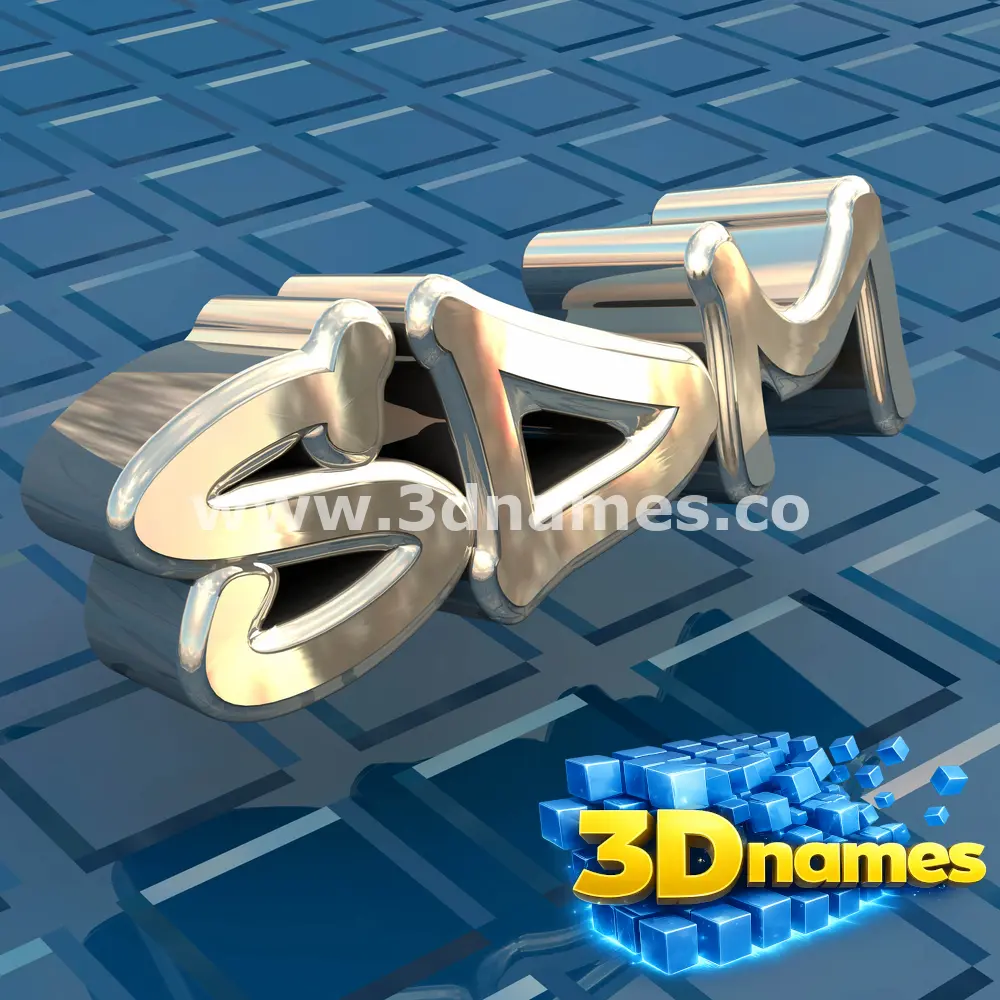 sdm in Blue Bling style - 3D name wallpaper