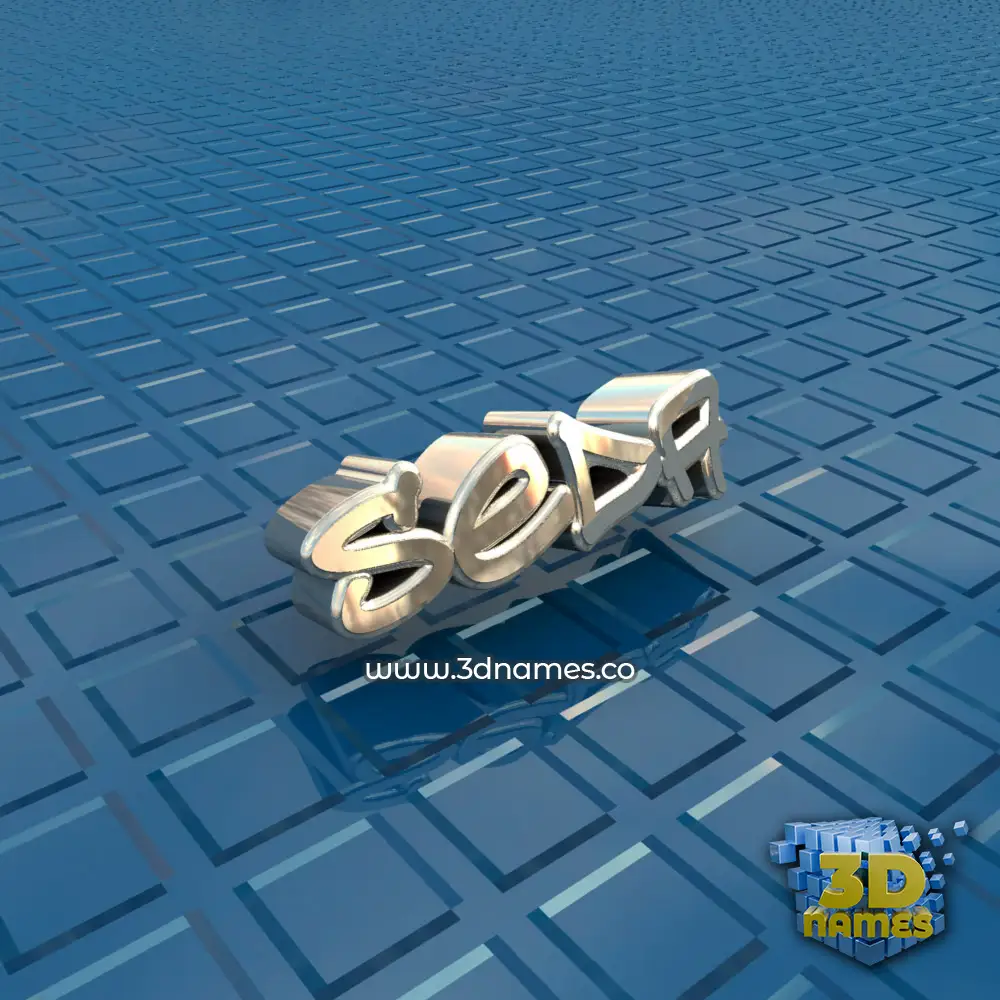 seda in Blue Bling style - 3D name wallpaper