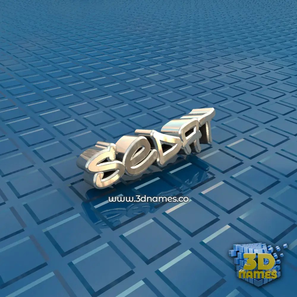 sedat in Blue Bling style - 3D name wallpaper
