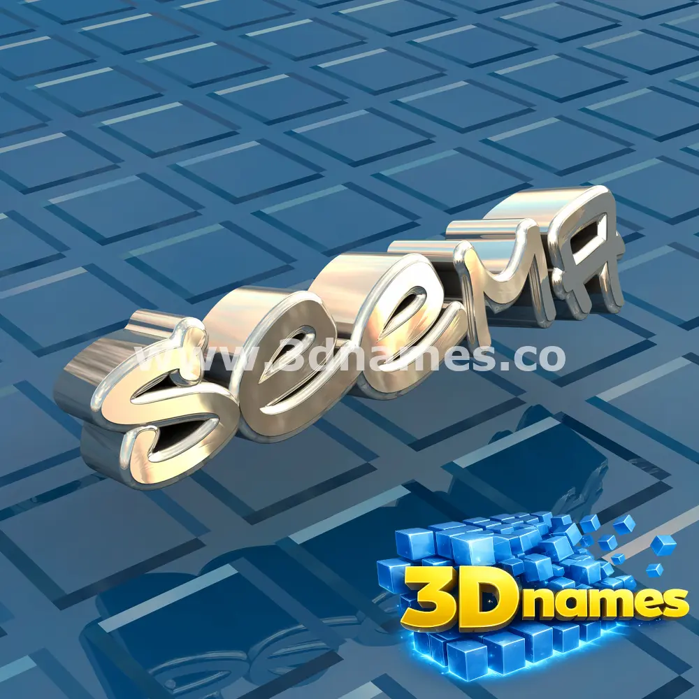 seema in Blue Bling style - 3D name wallpaper