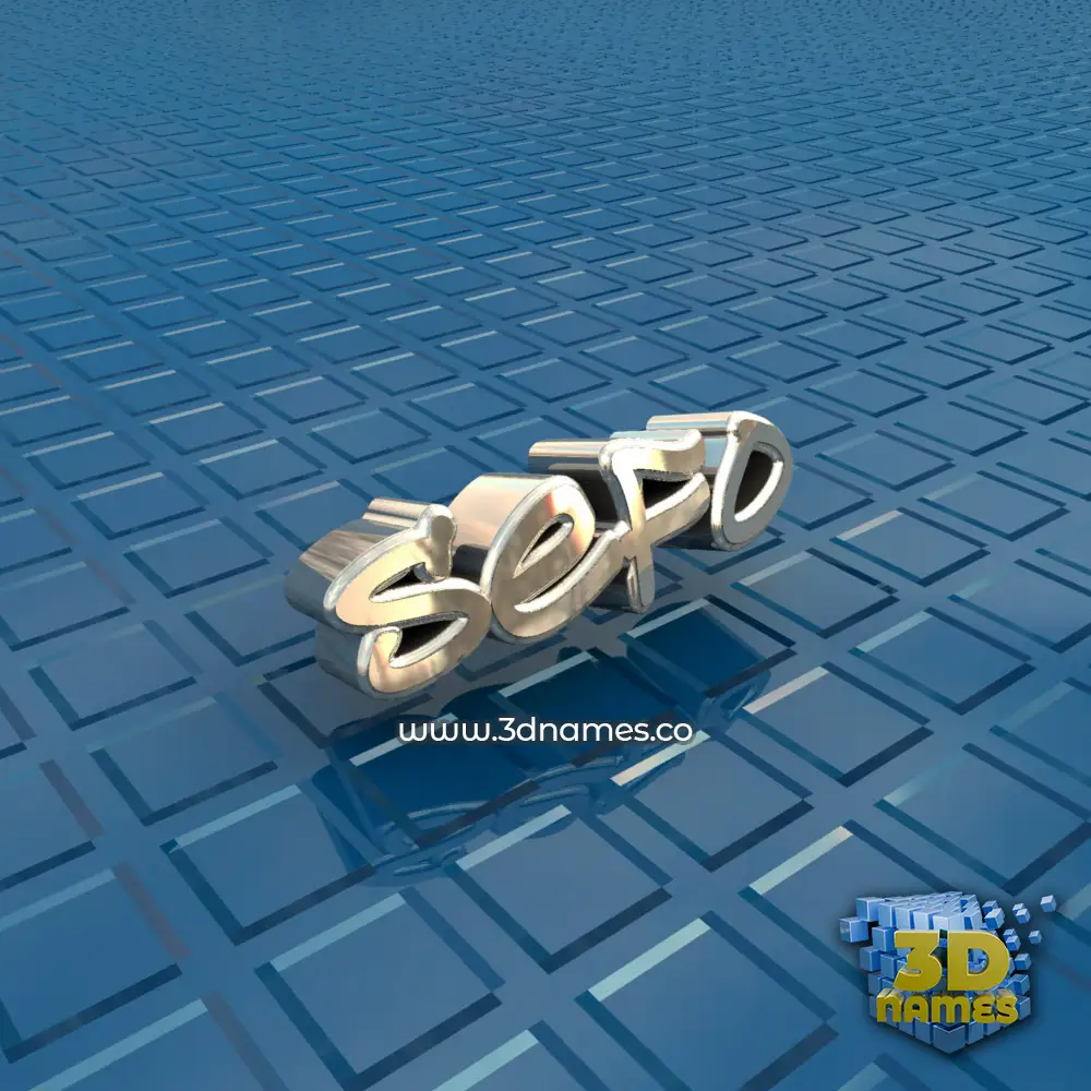 sefo in Blue Bling style - 3D name wallpaper