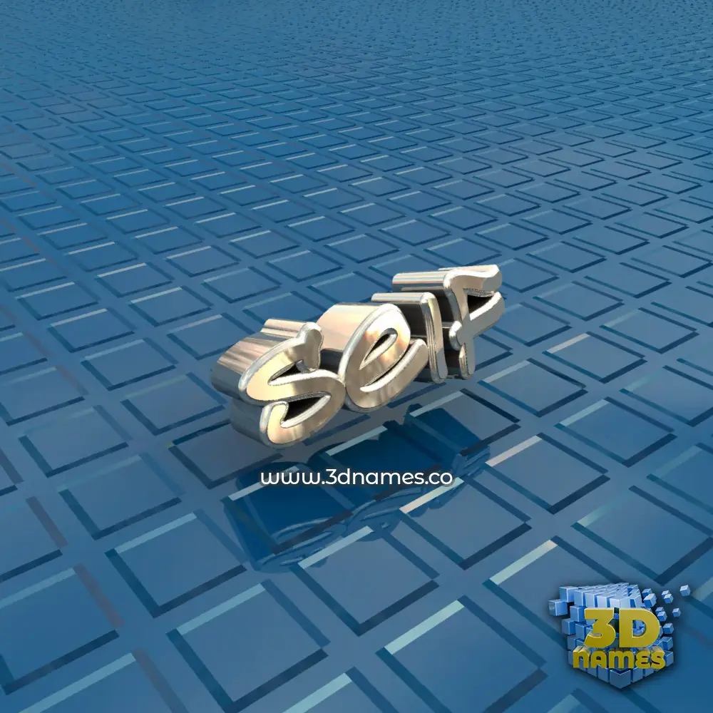 seif in Blue Bling style - 3D name wallpaper