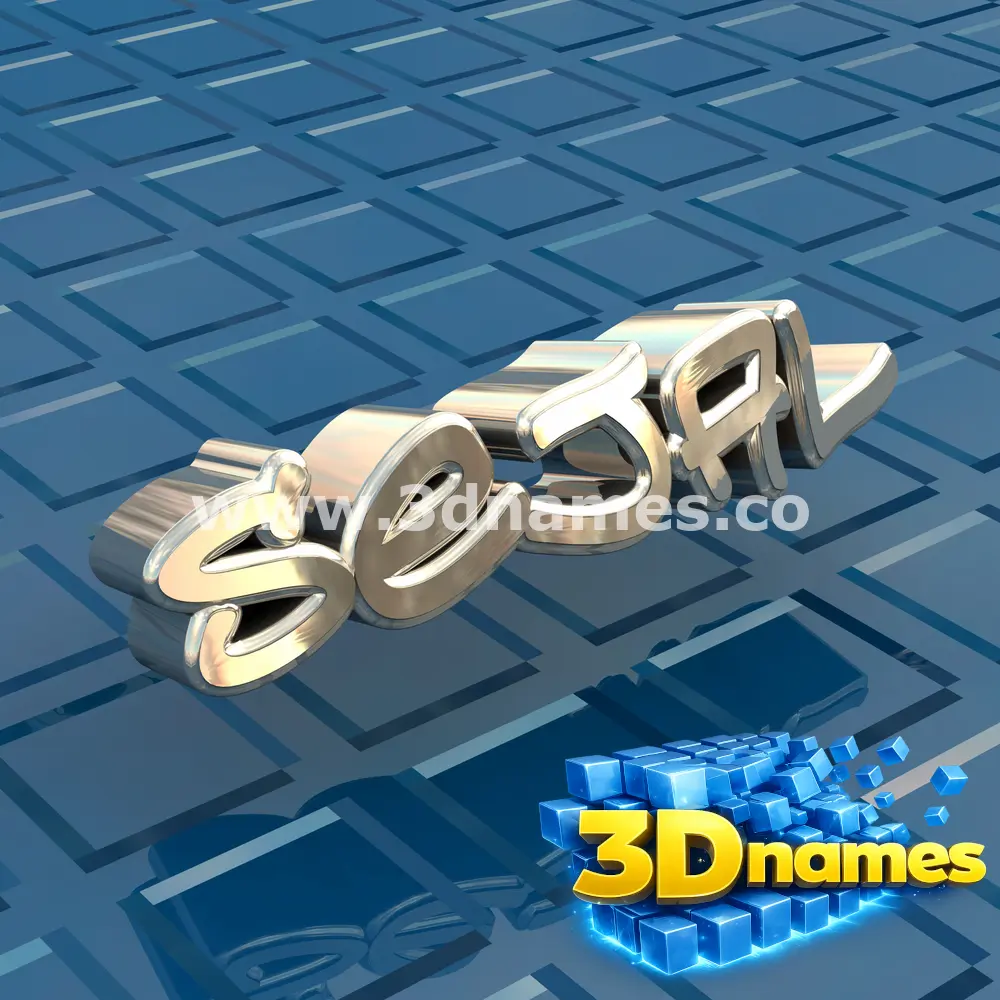 sejal in Blue Bling style - 3D name wallpaper