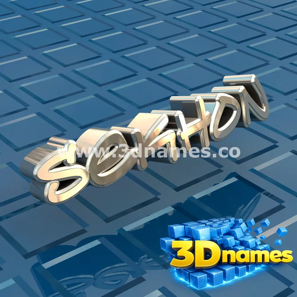 sekhon in Blue Bling style - 3D name wallpaper