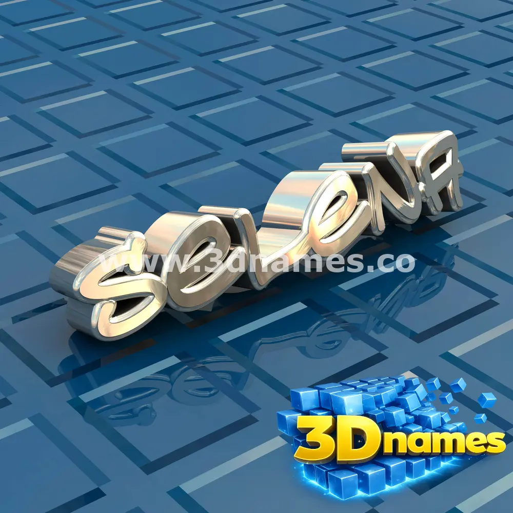 selena in Blue Bling style - 3D name wallpaper
