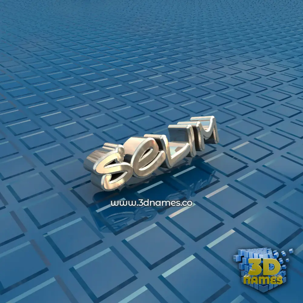 selim in Blue Bling style - 3D name wallpaper