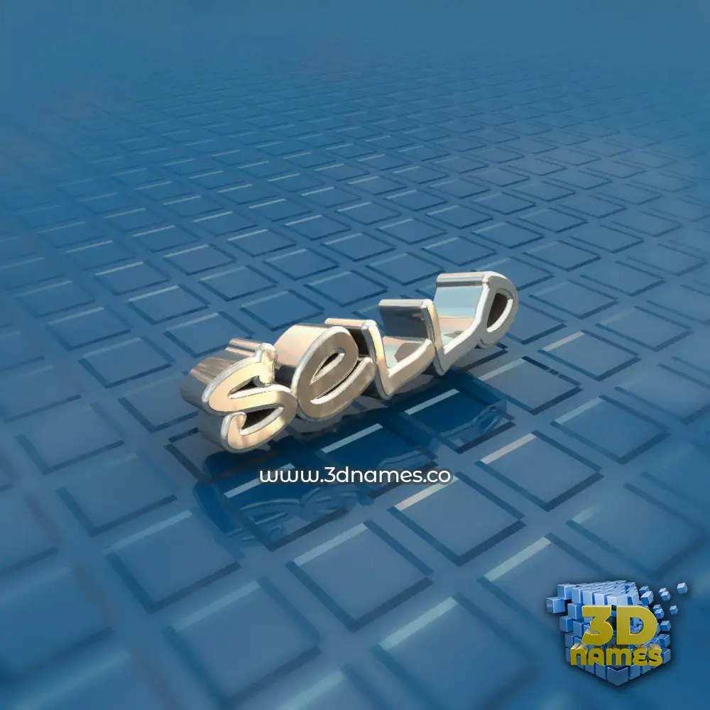 sello in Blue Bling style - 3D name wallpaper