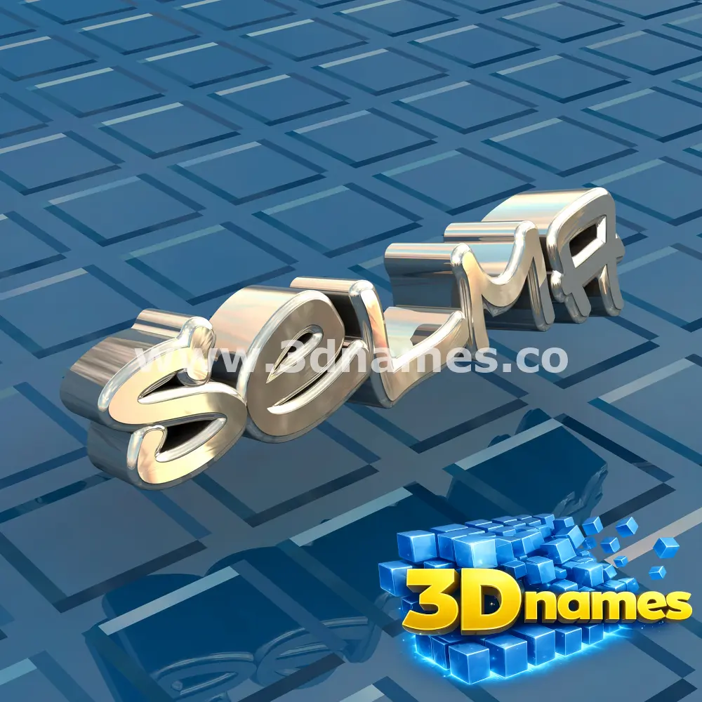 selma in Blue Bling style - 3D name wallpaper