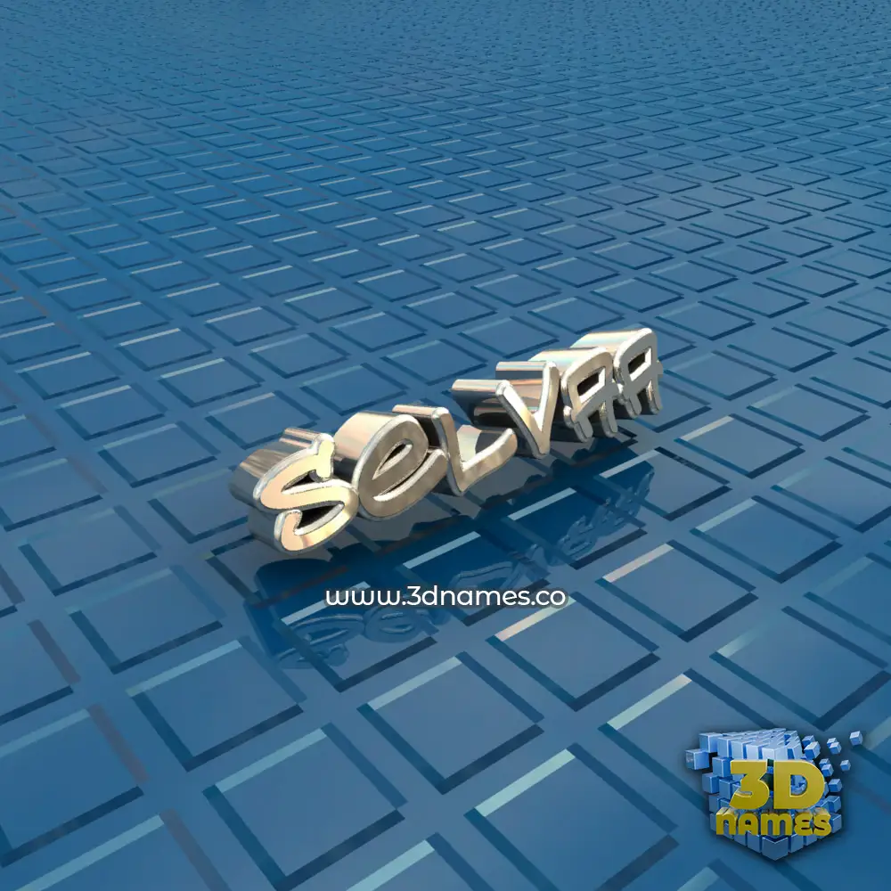 selvaa in Blue Bling style - 3D name wallpaper