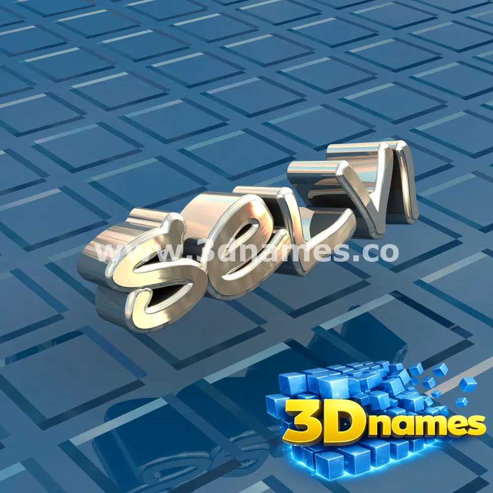 selvi in Blue Bling style - 3D name wallpaper