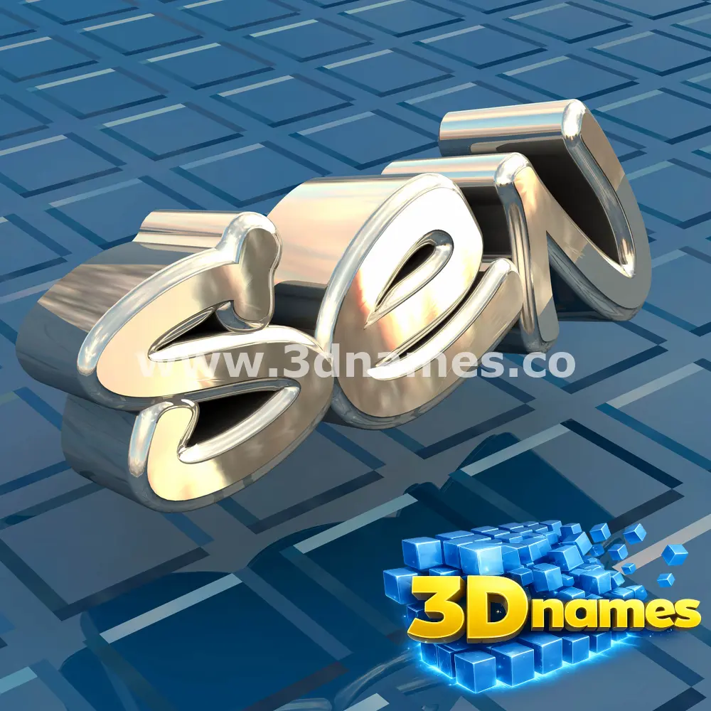 sen in Blue Bling style - 3D name wallpaper