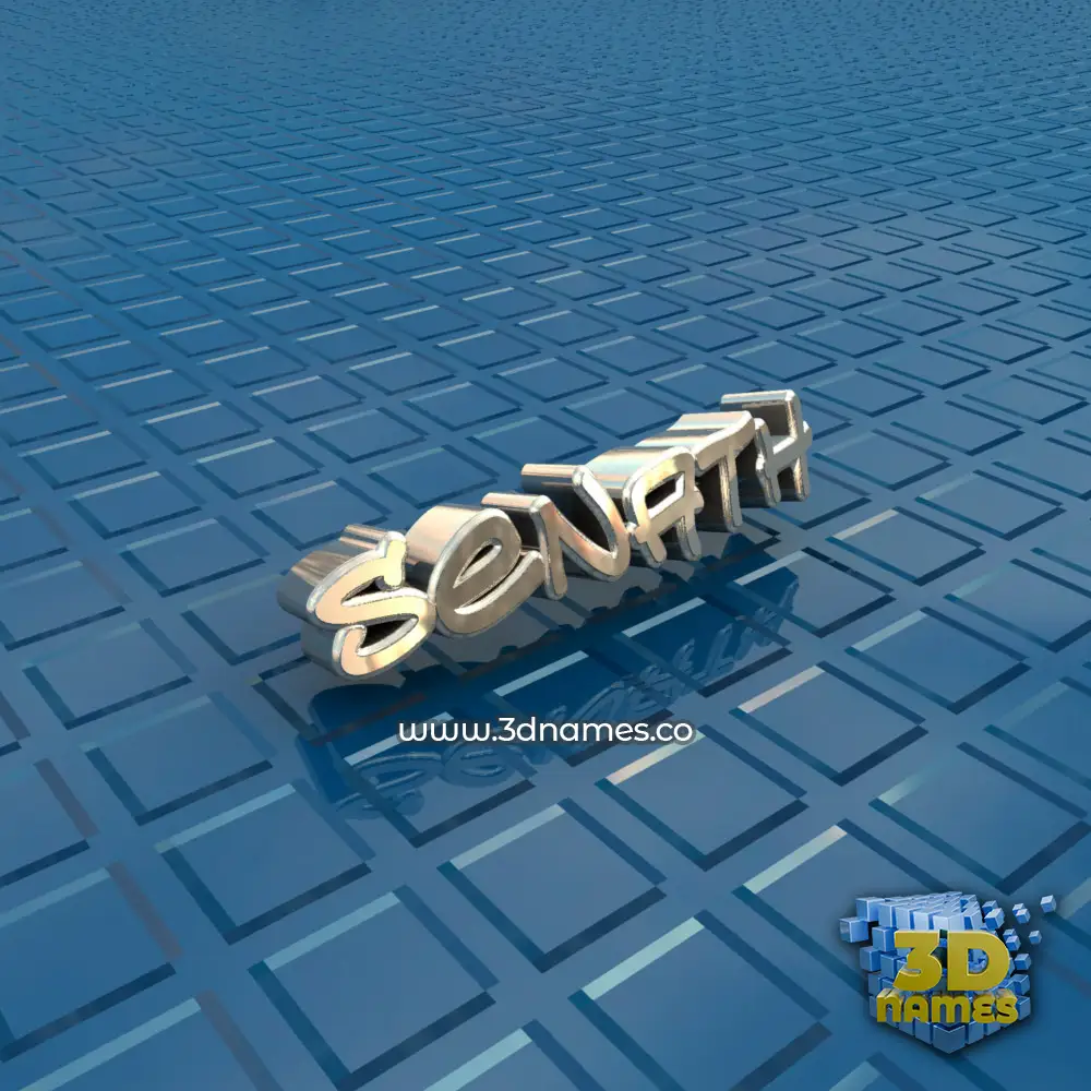 senath in Blue Bling style - 3D name wallpaper