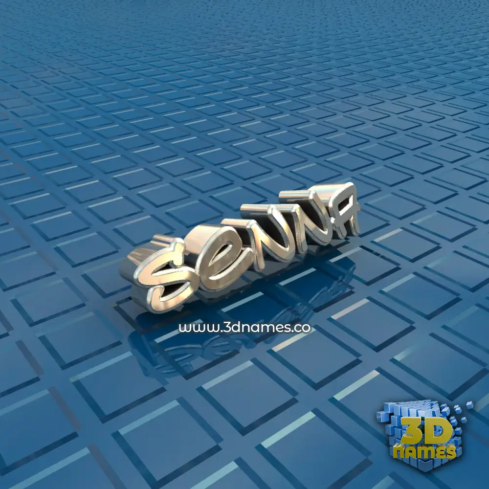 senna in Blue Bling style - 3D name wallpaper