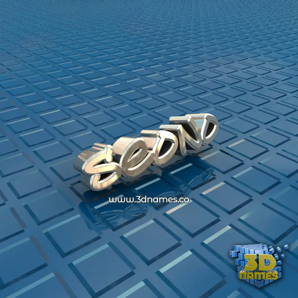 seono in Blue Bling style - 3D name wallpaper