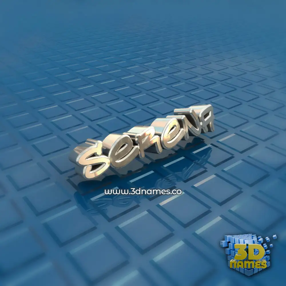 serena in Blue Bling style - 3D name wallpaper
