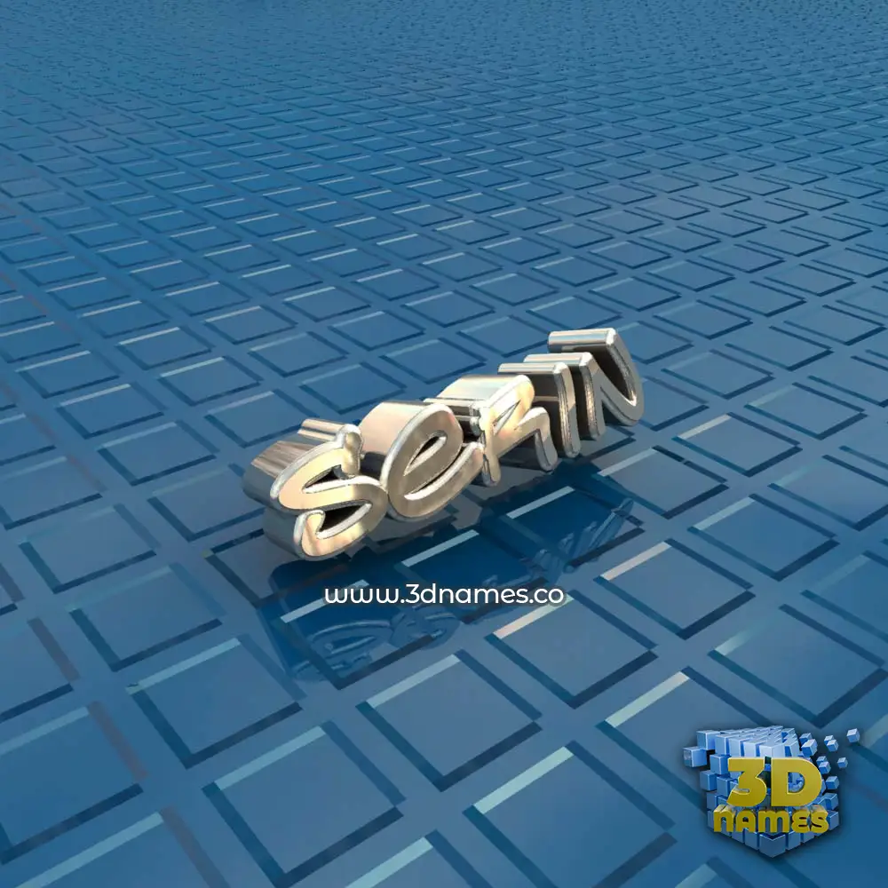 serin in Blue Bling style - 3D name wallpaper