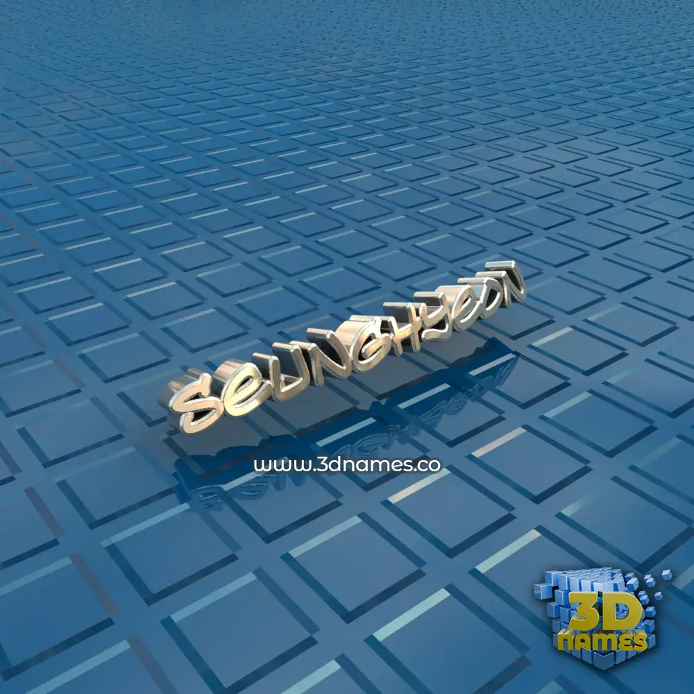 seunghyeon in Blue Bling style - 3D name wallpaper