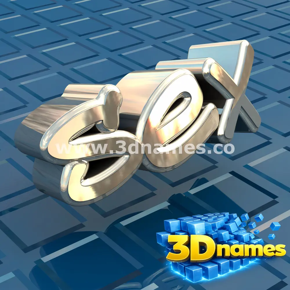sex in Blue Bling style - 3D name wallpaper