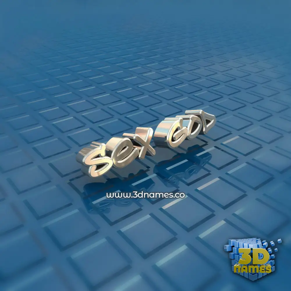 sex god in Blue Bling style - 3D name wallpaper