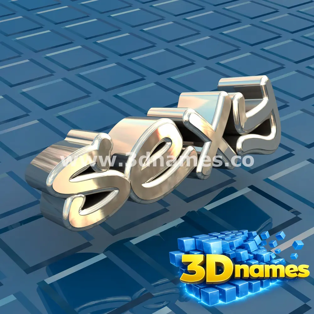 sexy in Blue Bling style - 3D name wallpaper