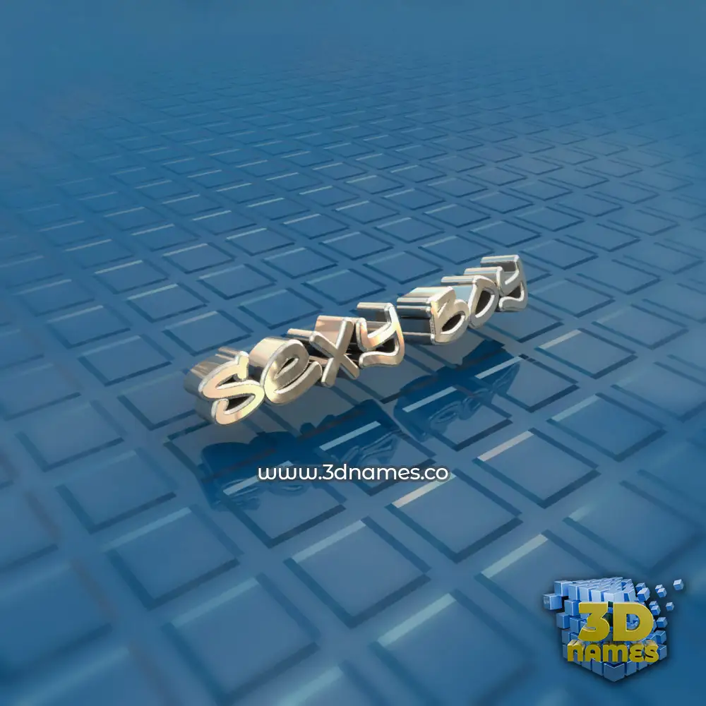 sexy boy in Blue Bling style - 3D name wallpaper