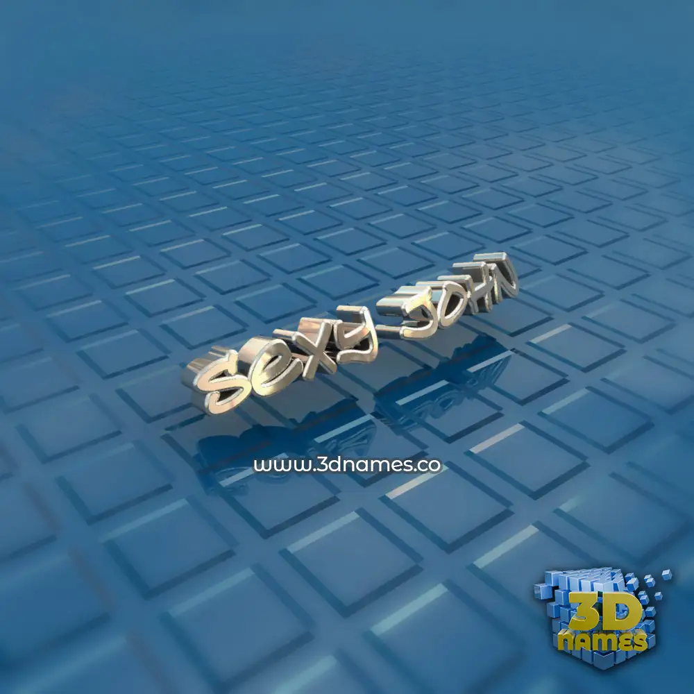 sexy john in Blue Bling style - 3D name wallpaper