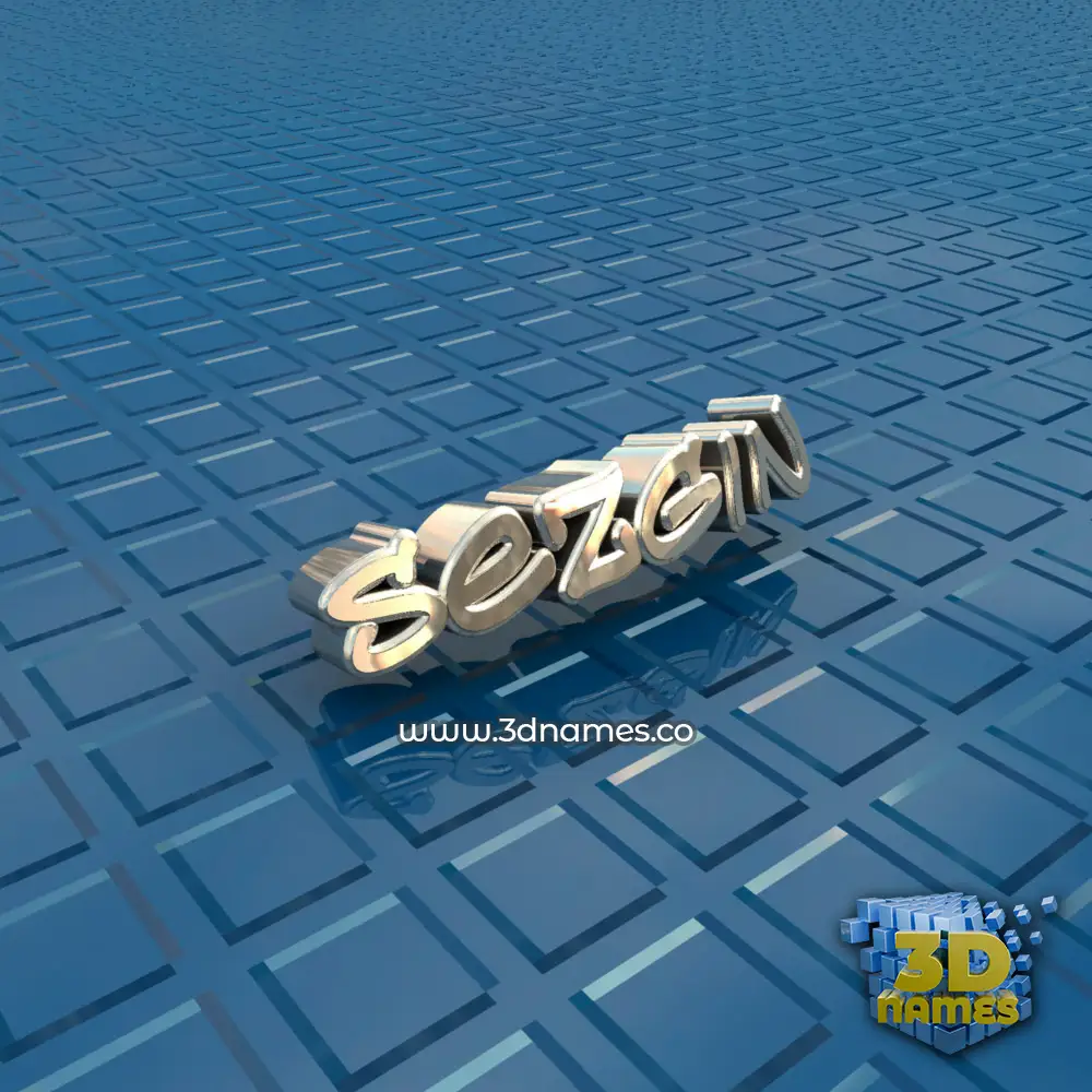 sezgin in Blue Bling style - 3D name wallpaper