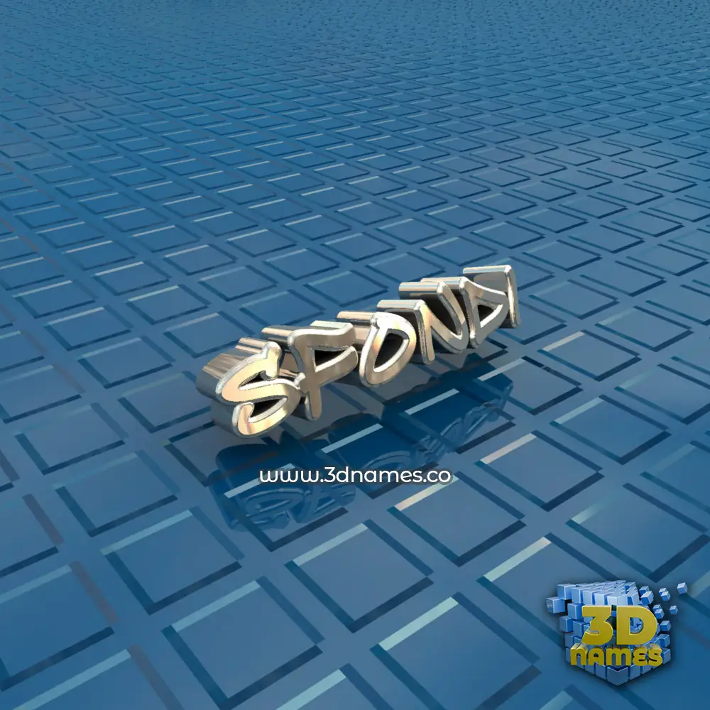 sfondi in Blue Bling style - 3D name wallpaper