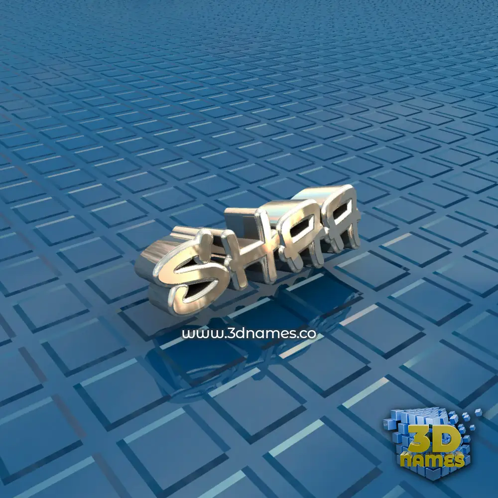 shaa in Blue Bling style - 3D name wallpaper