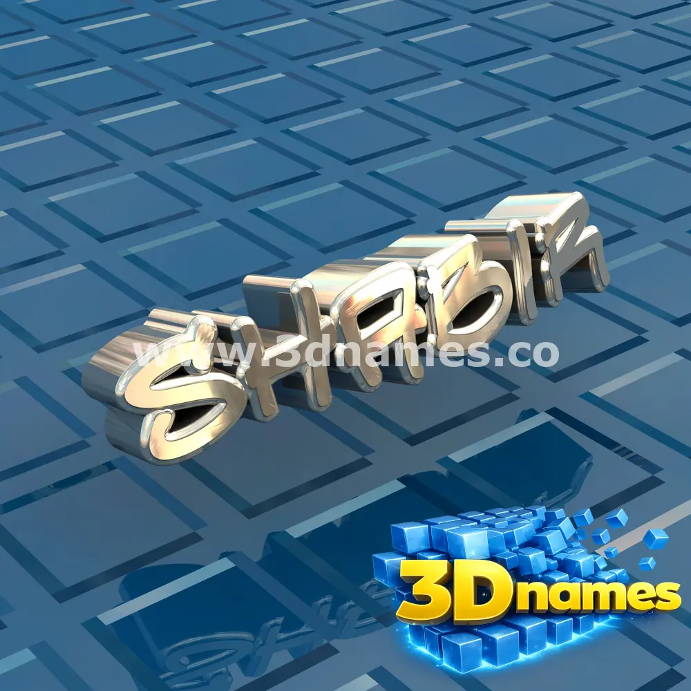 shabir in Blue Bling style - 3D name wallpaper