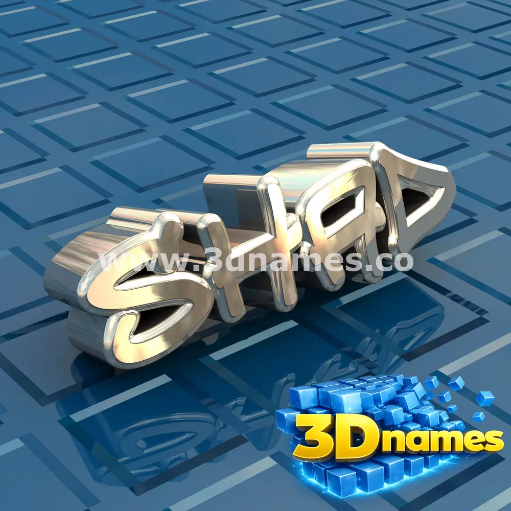 shad in Blue Bling style - 3D name wallpaper