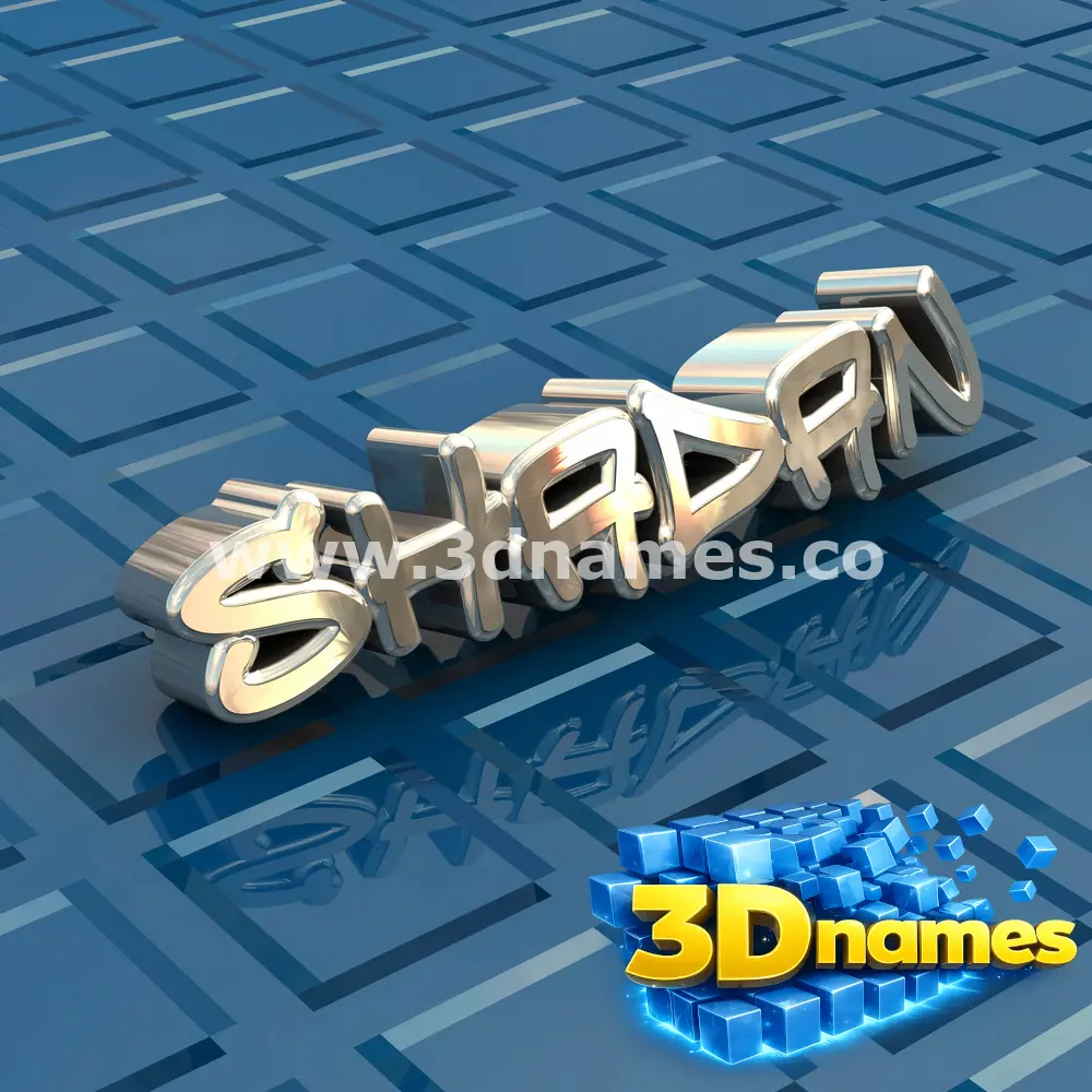 shadan in Blue Bling style - 3D name wallpaper