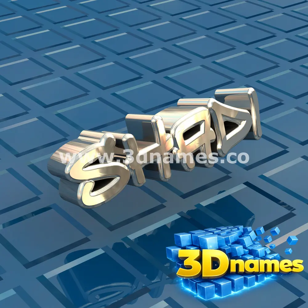 shadi in Blue Bling style - 3D name wallpaper