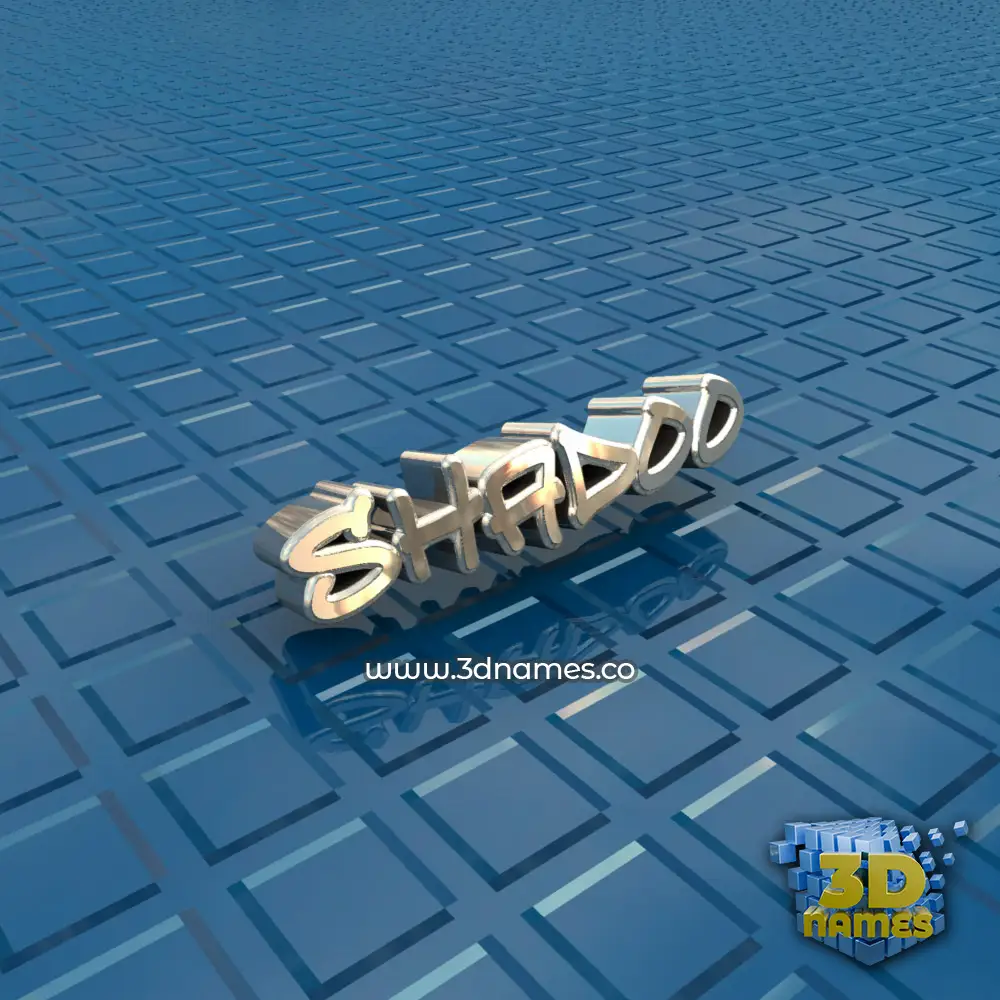 shadoo in Blue Bling style - 3D name wallpaper