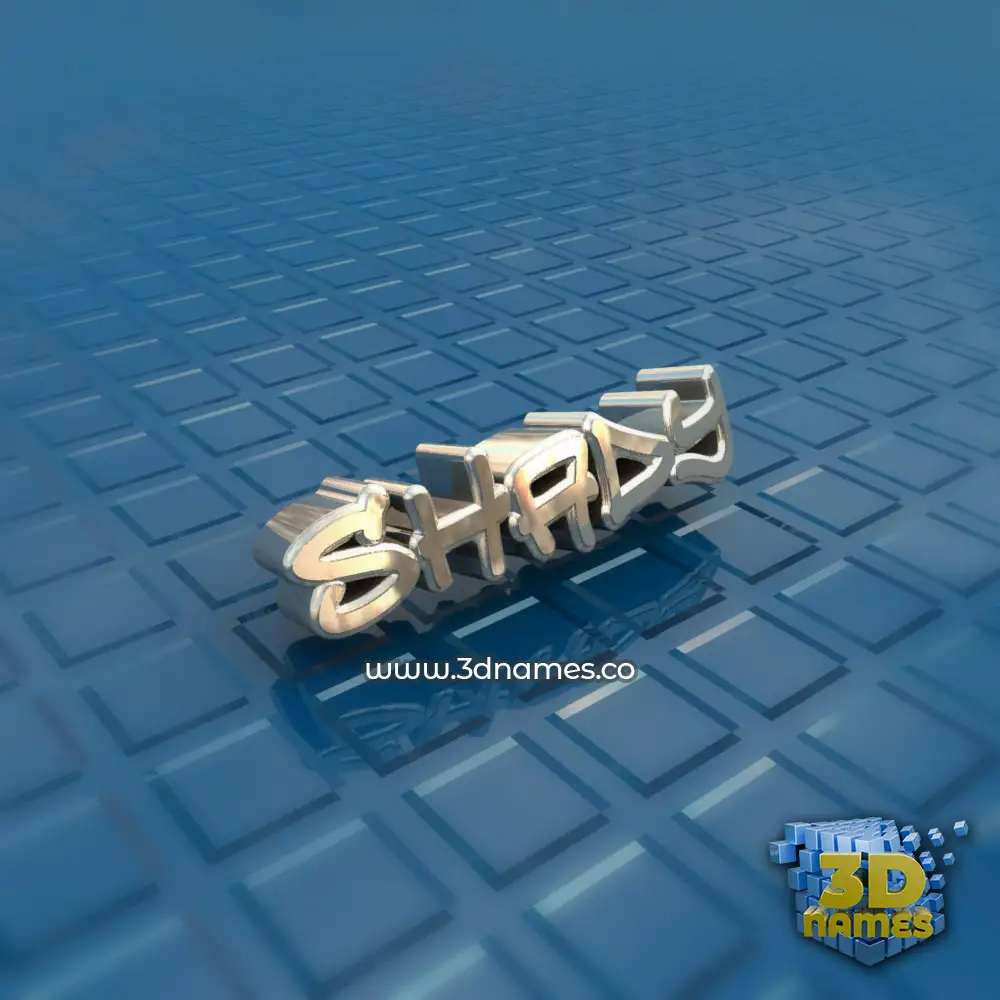 shady in Blue Bling style - 3D name wallpaper