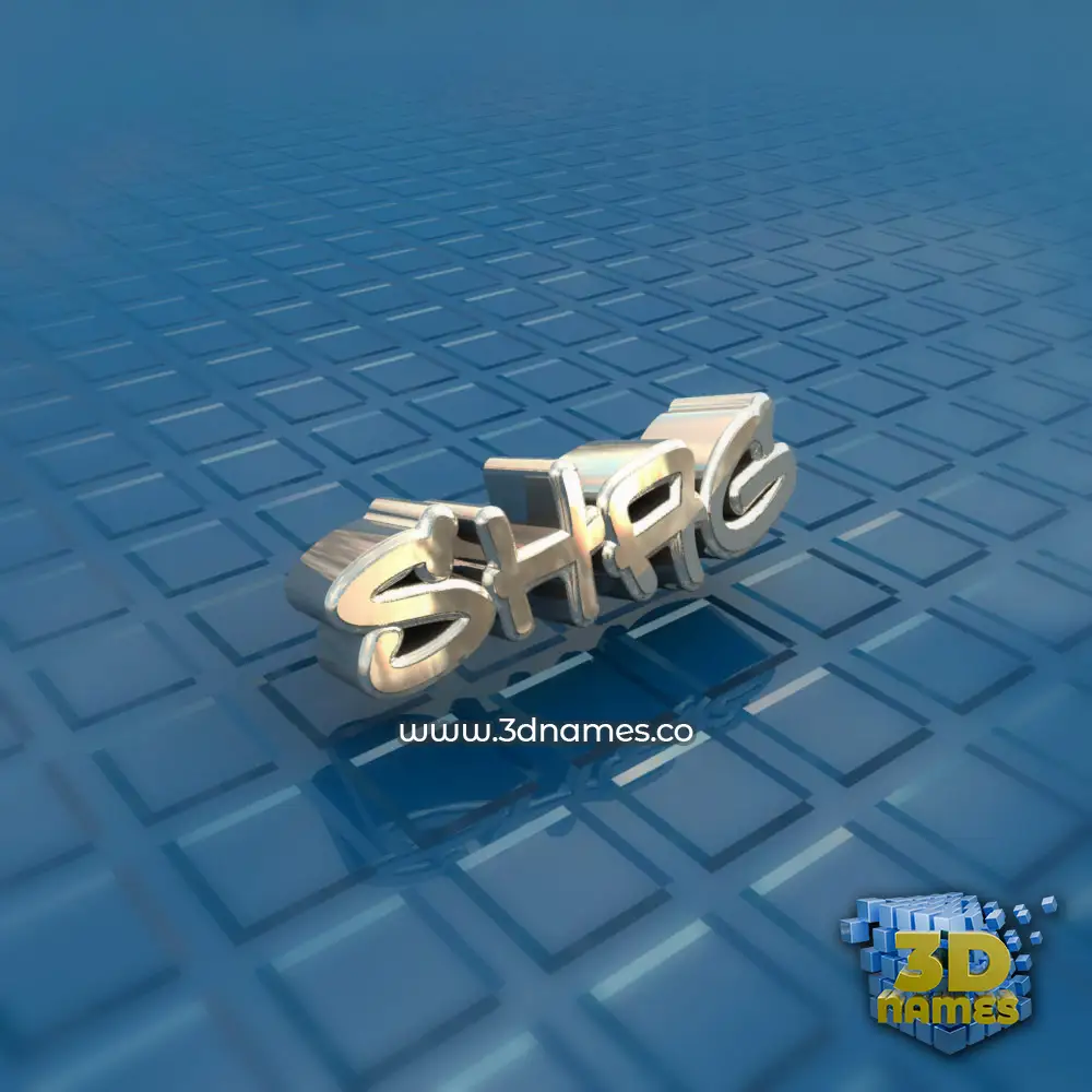 shag in Blue Bling style - 3D name wallpaper