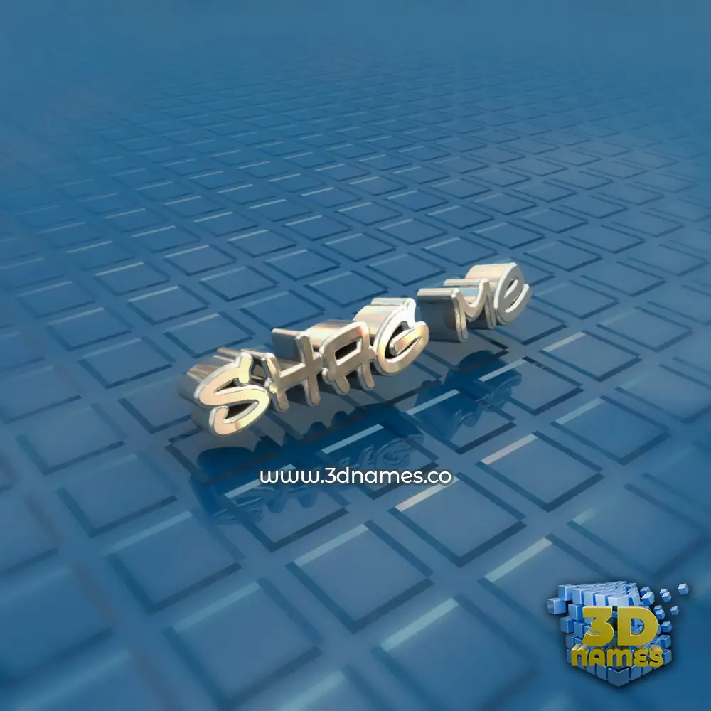 shag me in Blue Bling style - 3D name wallpaper