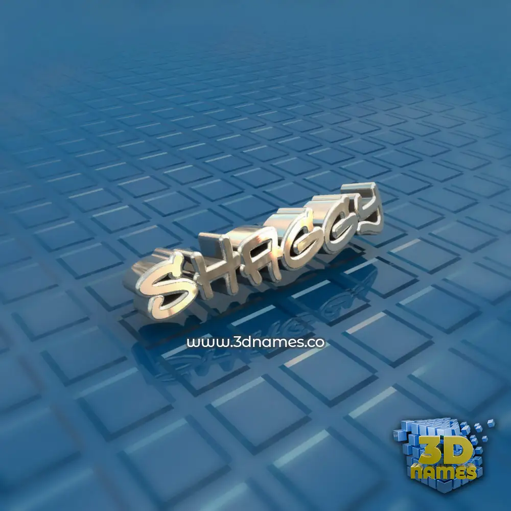 shaggy in Blue Bling style - 3D name wallpaper