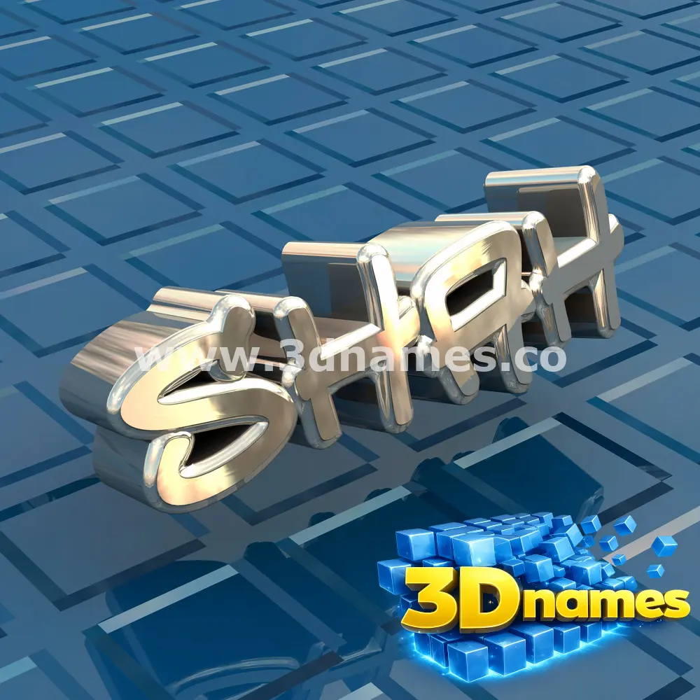 shah in Blue Bling style - 3D name wallpaper