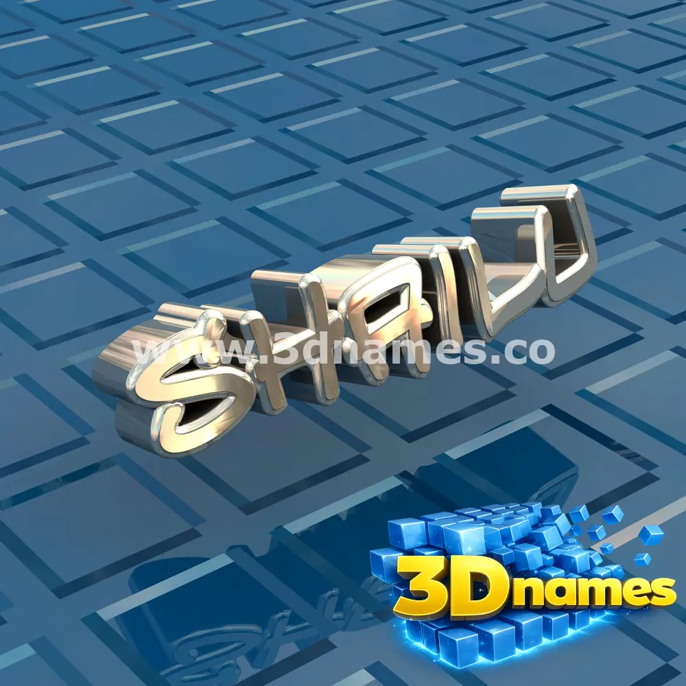 shailu in Blue Bling style - 3D name wallpaper