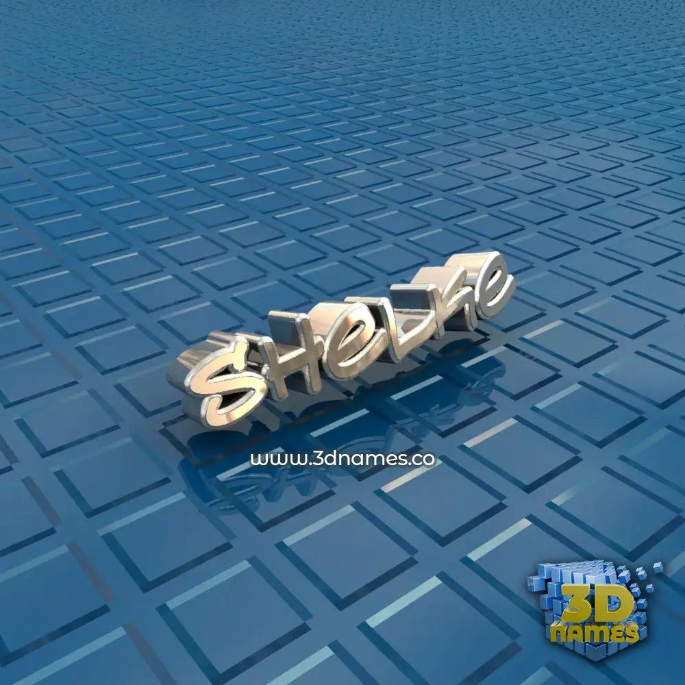 shelke in Blue Bling style - 3D name wallpaper