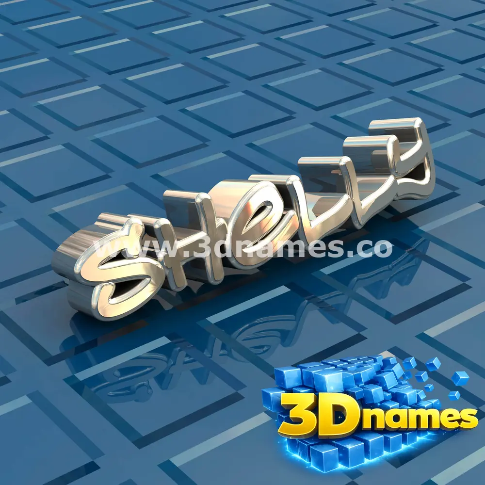 shelly in Blue Bling style - 3D name wallpaper