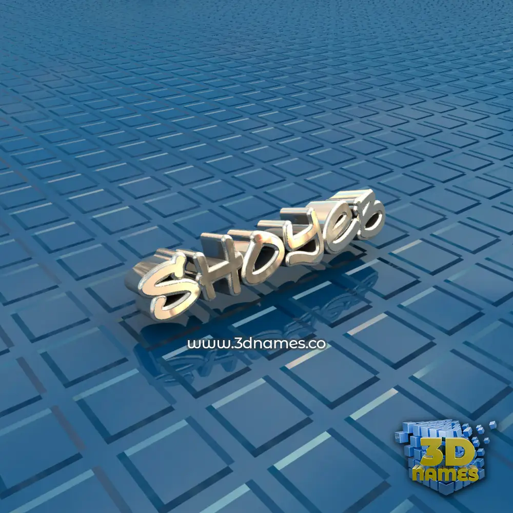 shoyeb in Blue Bling style - 3D name wallpaper