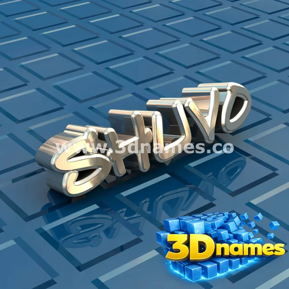 shuvo in Blue Bling style - 3D name wallpaper