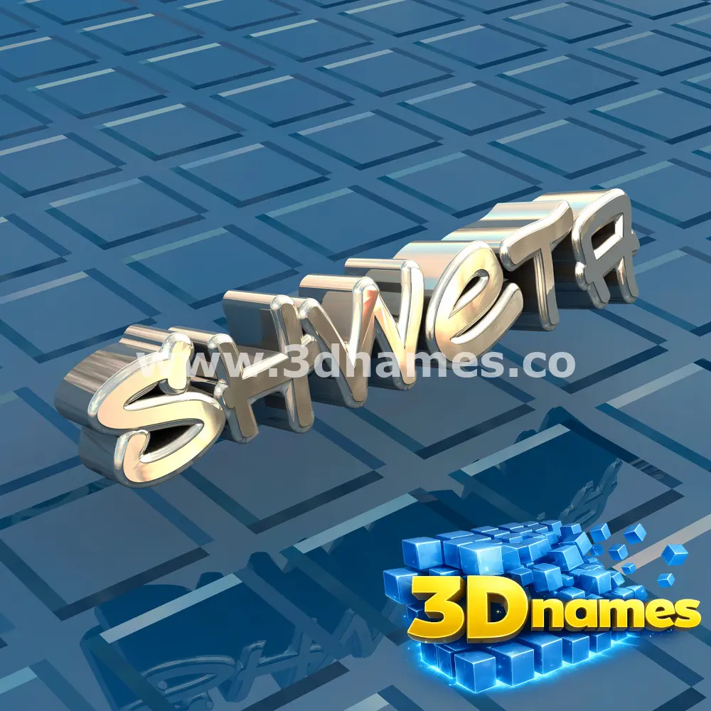 shweta in Blue Bling style - 3D name wallpaper