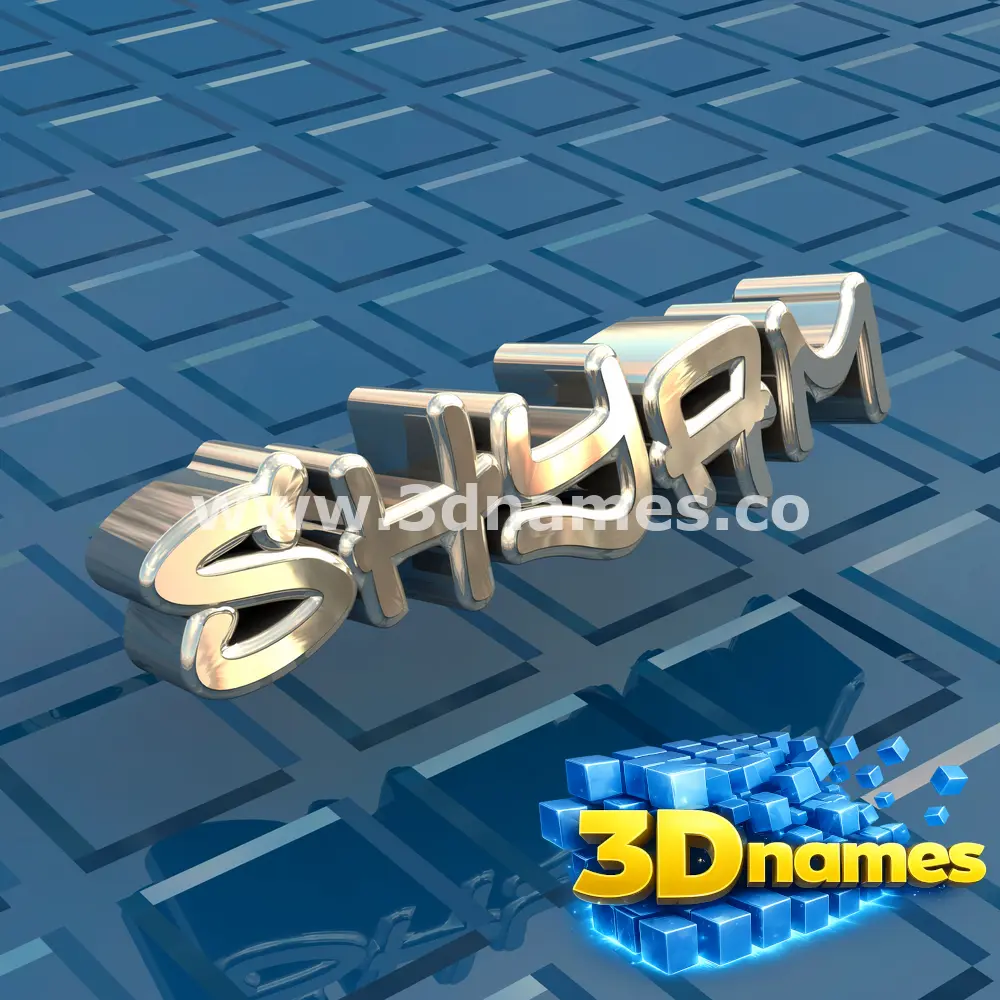 shyam in Blue Bling style - 3D name wallpaper
