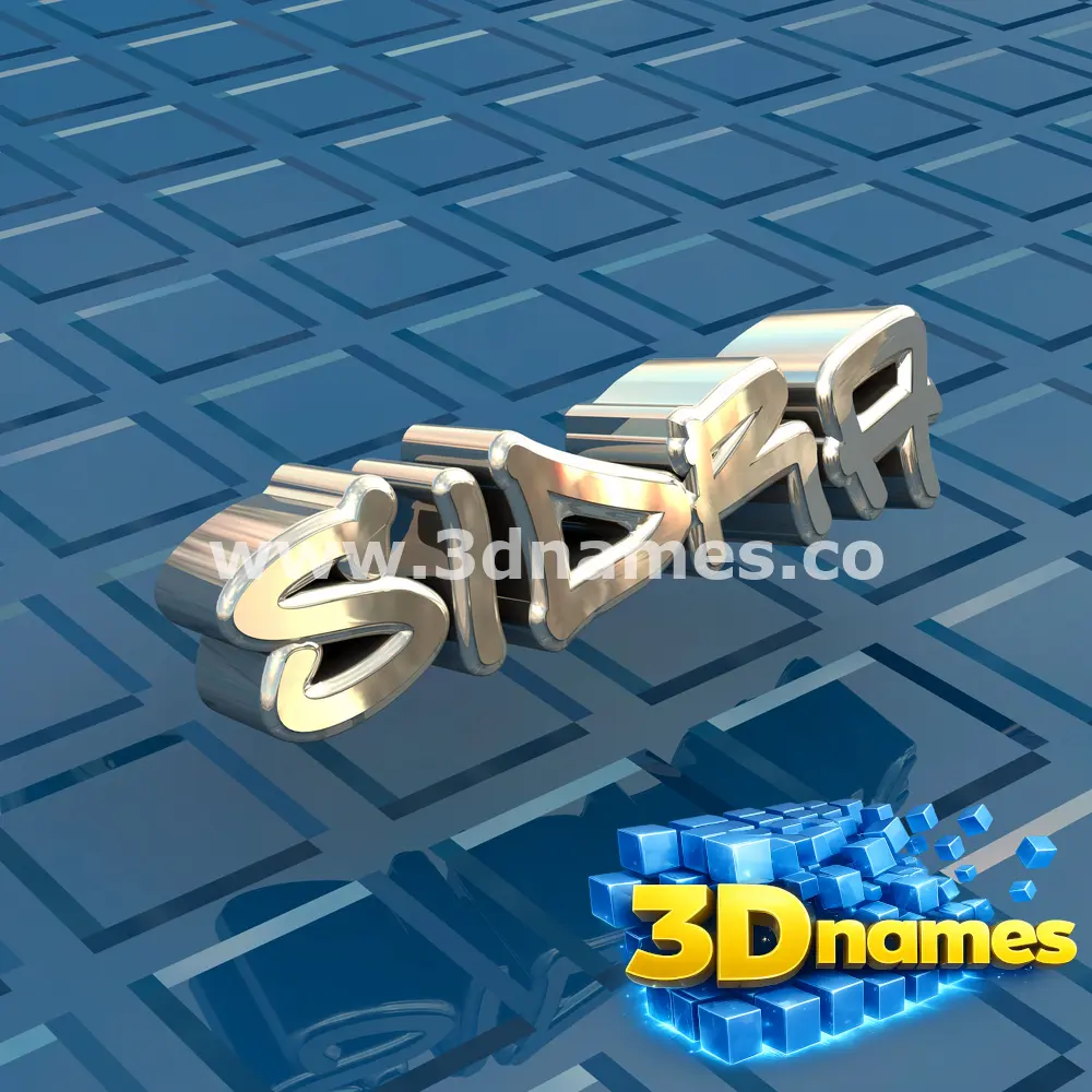 sidra in Blue Bling style - 3D name wallpaper